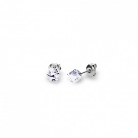 Cube Studs Small Crystal.